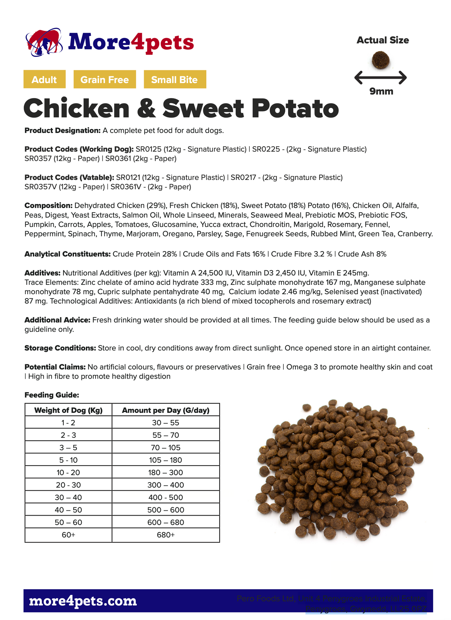 Chicken & Sweet Potato Small Bites 2kg