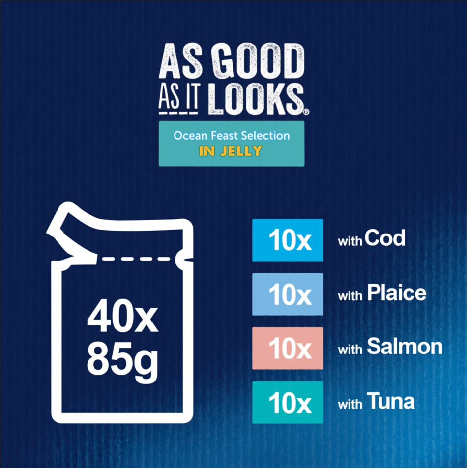 Felix As Good As it Looks Ocean Feasts Wet Cat Food - 40 x 85g