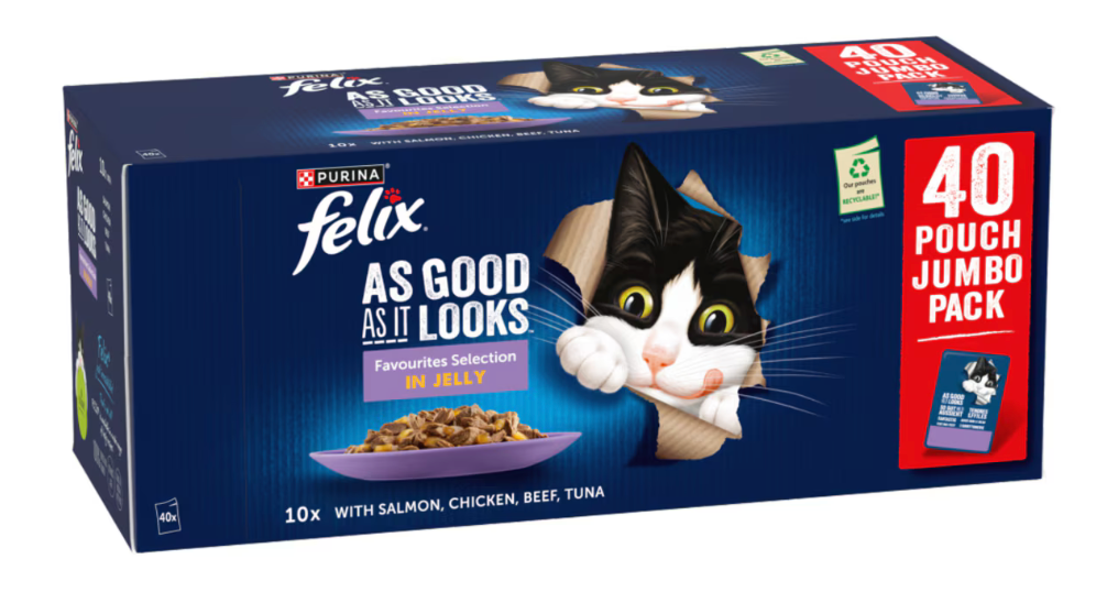 Felix As Good As it Looks Favourites Selection in Jelly Wet Cat Food - 40 x 85g
