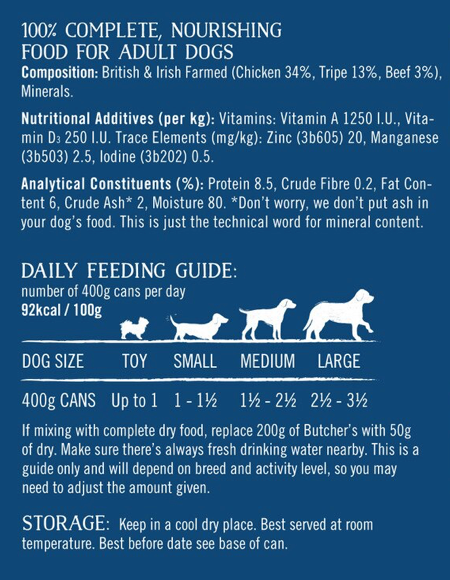 Butchers Tripe Wet Dog Food Cans - 12 x 400g