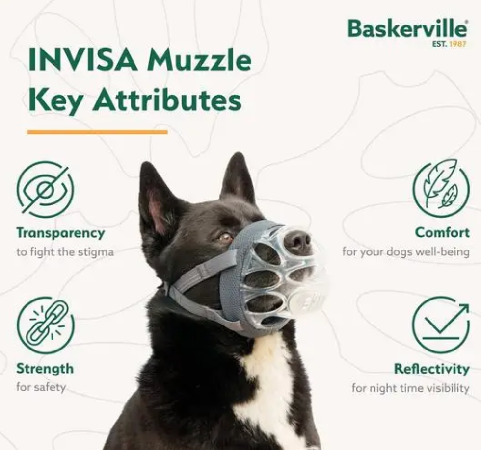 Baskerville INVISA Dog Muzzle Size 4