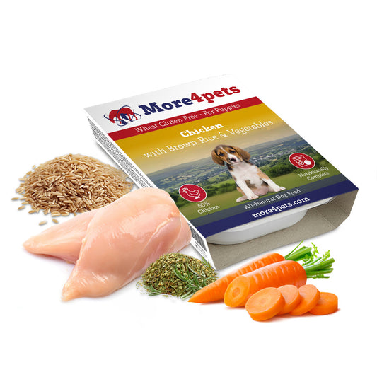 Chicken & Brown Rice And Vegetables Wet Tray (Puppy) 395g