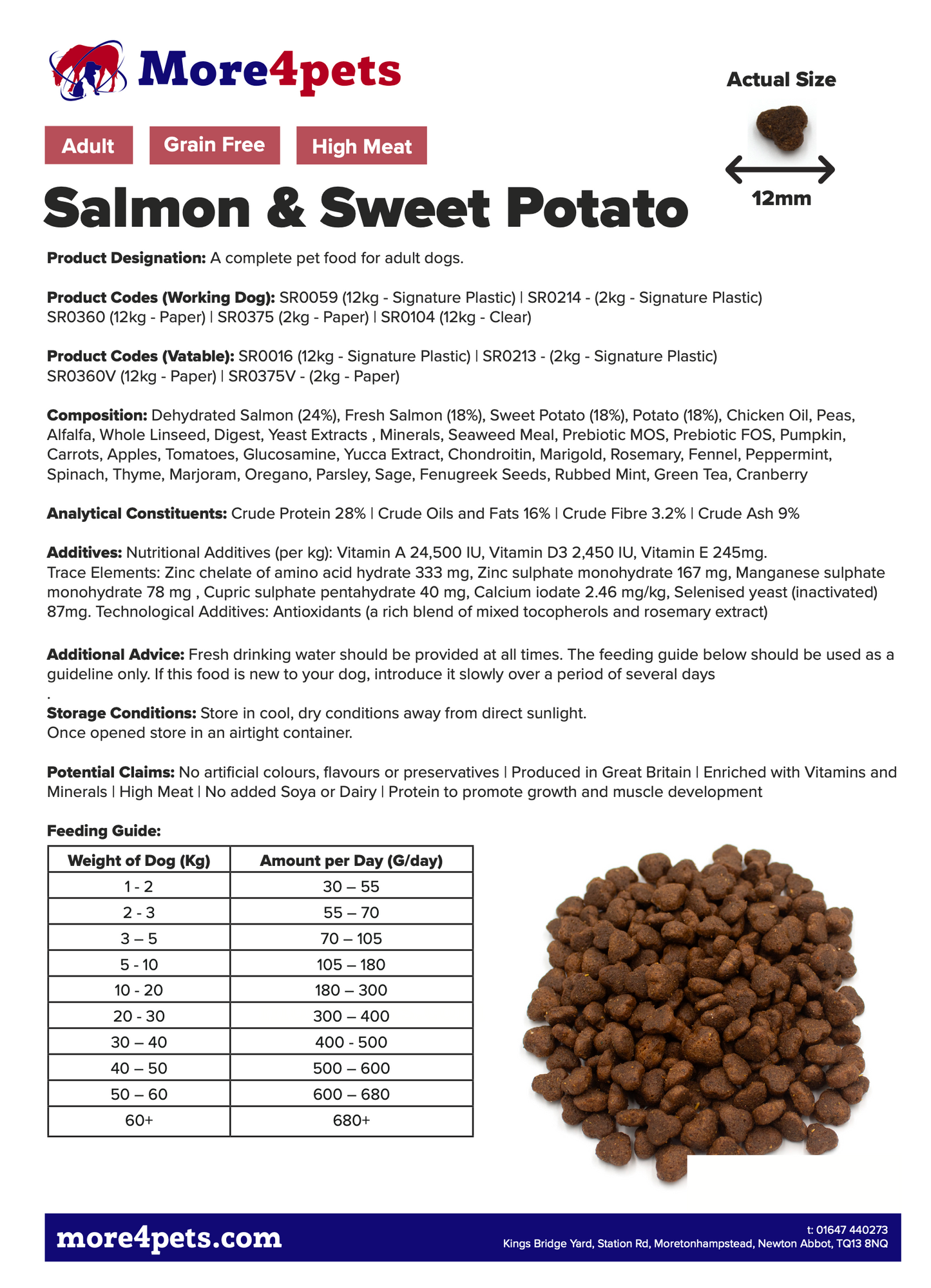 Salmon & Sweet Potato 12kg