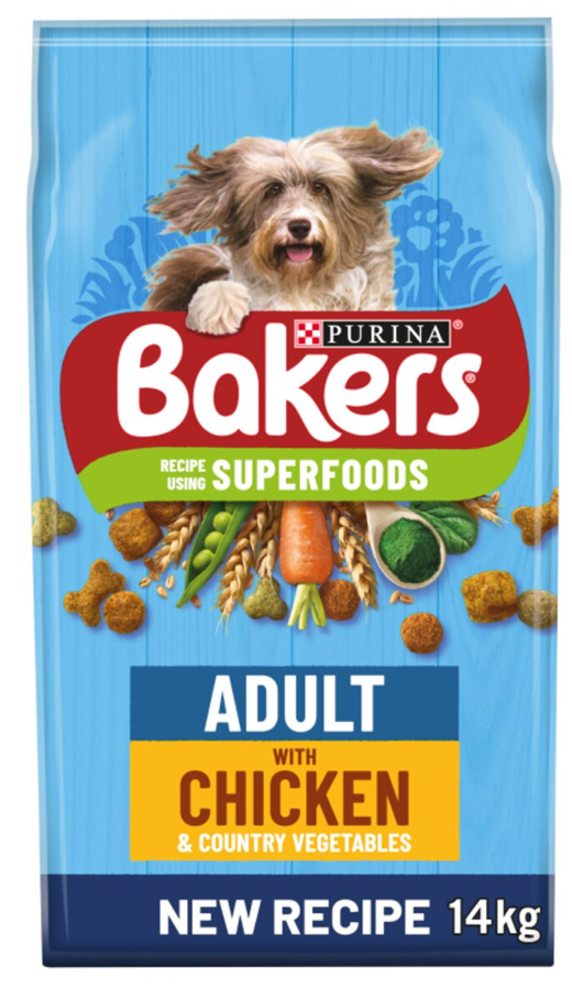 Bakers Complete Chicken & Veg Dry Dog Food - 14kg