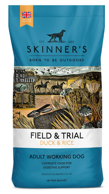 Skinners Field & Trial Duck & Rice Hypoallergenic Dry Dog Food - 15kg