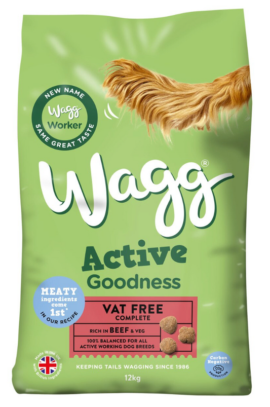 Wagg Adult Active Goodness Beef & Veg Dry Dog Food - 12kg