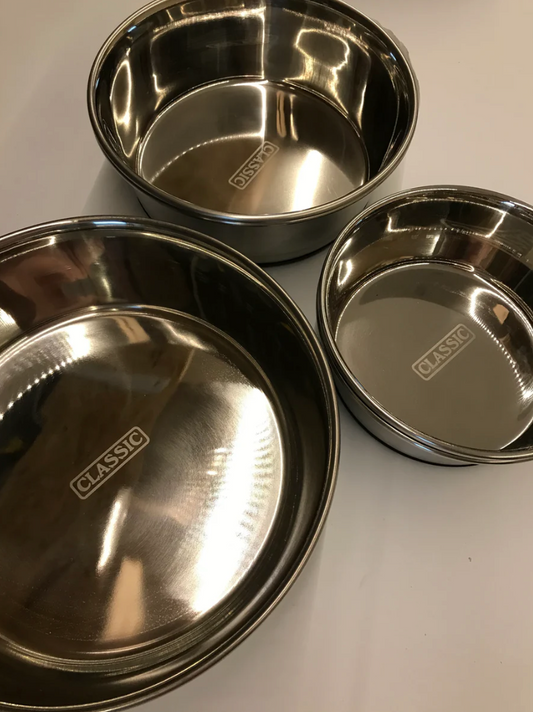 Classic Stainless Steel Dog Bowls Size Large